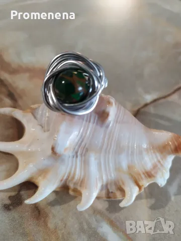 Пръстен с естествен камък, снимка 8 - Пръстени - 47558914