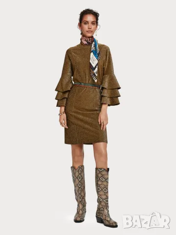 Scotch & Soda Maison Scotch оригинална нова златиста рокля М