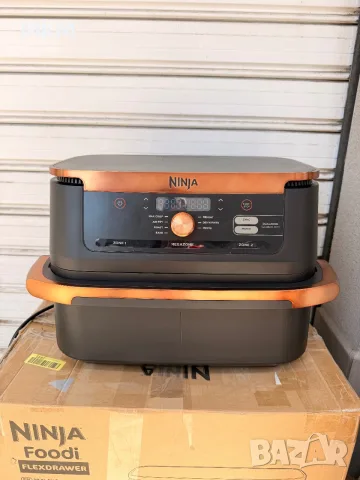 Уред за здравословно готвене NINJA Foodi  FLEXDRAWER вместимост 10,4литра, снимка 8 - Фритюрници - 55796494
