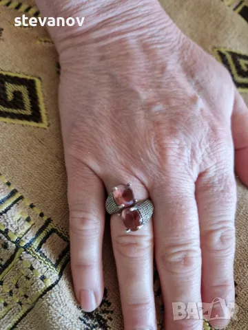 дамски сребърен пръстен, снимка 5 - Пръстени - 50281044