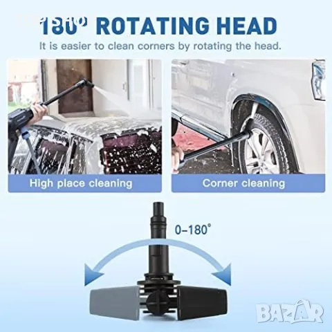 Нова Безжична миячка под налягане CQWLKEJ почистване поливане на автомобил, снимка 8 - Други - 49668518