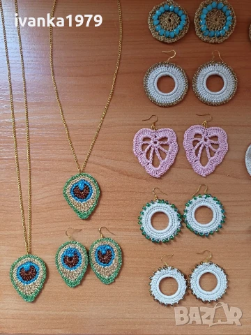 Плетени обеци , снимка 9 - Обеци - 50982855