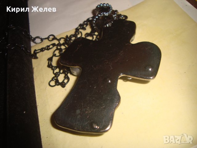 МОДЕН АРТ СРЕБРИСТ ПЕРЛЕН КРЪСТ с ВЕРИЖКА 24304, снимка 4 - Колиета, медальони, синджири - 33953305