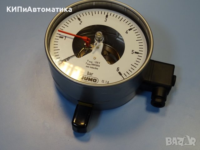 Ел. контактен Манометър JUMO Ф160, 6 bar pressure gauge with alarm contact, снимка 5 - Резервни части за машини - 39374033