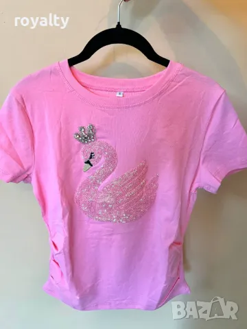 Тениска с лебед Различни цветове , снимка 5 - Тениски - 49328253