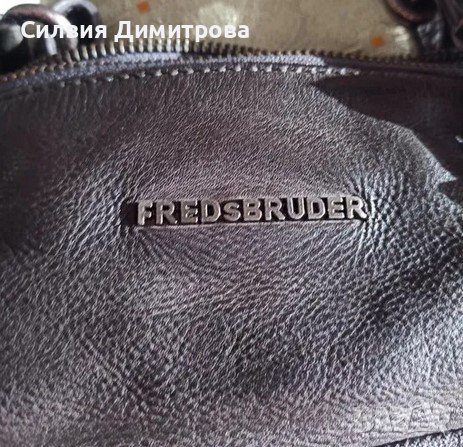 Чанта естествена кожа FRED BRUDER, снимка 2 - Чанти - 36726678