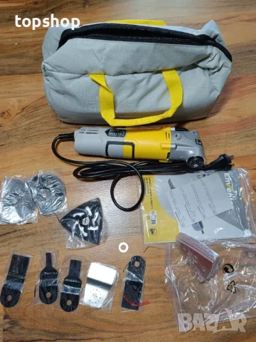 Мултифункционален инструмент Enventor, 300W 15000-22000 OPM, 6 скорости, 3° ъгъл,  28 бр. аксесоари, снимка 14 - Куфари с инструменти - 50542353