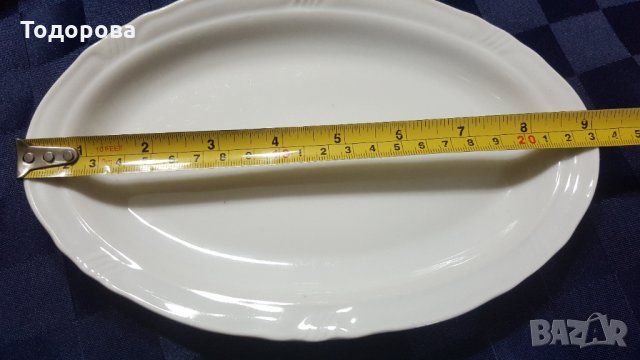 Порцеланови български елипсовидни чинии- 2 броя, снимка 3 - Чинии - 34285110