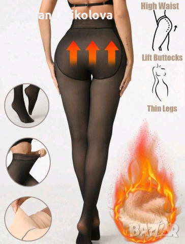 Термо дамски прозрачен чоропогаощник, висока талия, снимка 2 - Бельо - 54209615