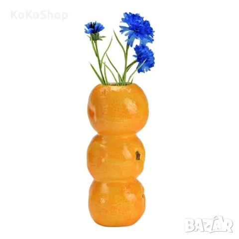 Ваза Портокал 9х9х22 см. свеж акцент за дома