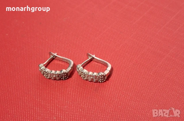 Сребърни обеци, снимка 2 - Обеци - 50491093
