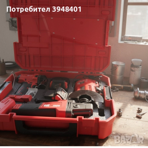 Комплект 2 в 1 KraftRoyal Red Mx Fuel 36V – ъглошлайф + гайковерт, 2x 8Ah батерии и удароустойчив ку