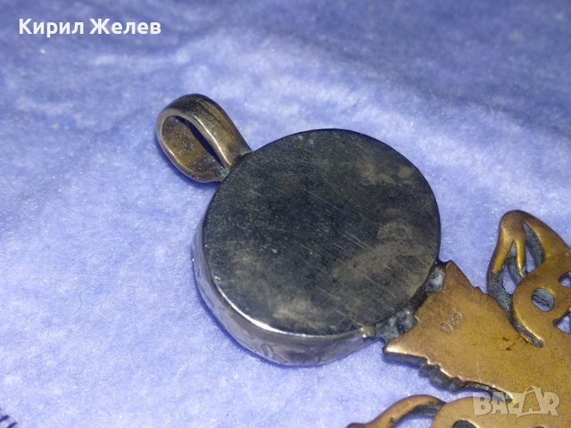 ГОЛЯМ БРОНЗОВ НЕО БАРОК ВИНТИДЖ АРТ ПЕНДАНТ МЕЧ с ПЕЧАТ 925 и ЮВЕЛИРНО ФАСЕТИРАН ЧЕРВЕН КАМЪК 34435, снимка 8 - Антикварни и старинни предмети - 39677167
