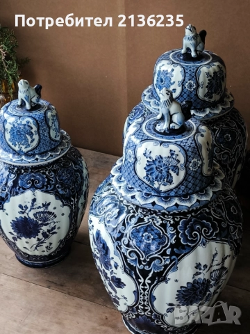 BOCH Delft – колекционерски вази, 50–60 г., снимка 10 - Антикварни и старинни предмети - 52712405