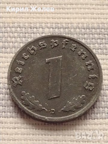 Монета 1 райхсфенинг 1944г. Германия Трети Райх с СХВАСТИКА за КОЛЕКЦИЯ 33007