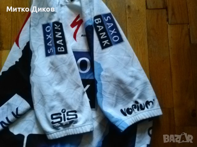 Колездачна тениска на Крафт маркова на тима Саксо банк размер Л, снимка 4 - Велосипеди - 42614817
