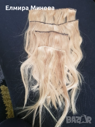 Естествена,руса коса на треси