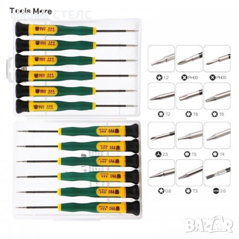 Комплект отвертки STELS за телефон GSM Samsung Iphone Nokia лаптоп, снимка 6 - Отвертки - 40239014