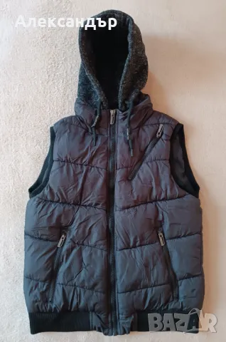 Мъжки дебел елек със качулка-Much More