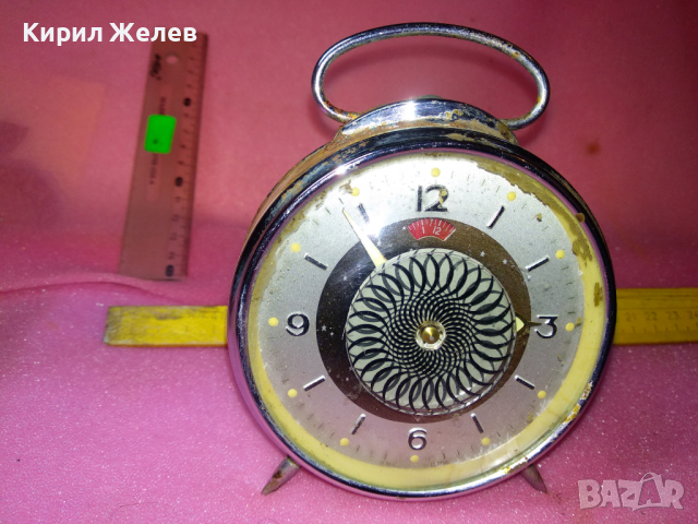 Стар РЯДЪК РЕТРО КОЛЕКЦИОНЕРСКИ МЕХАНИЧЕН БУДИЛНИК КИТАЙ РАНЕН СОЦ ФУНКЦИОНИРАЩ 40770, снимка 18 - Антикварни и старинни предмети - 44549203