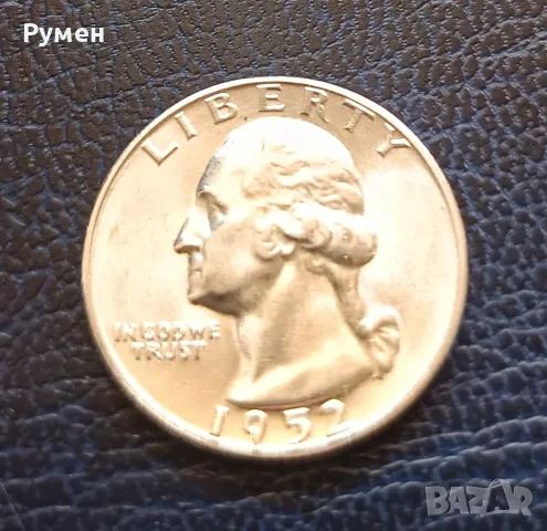 Quarter Dollar 1952-S-USA.Сребро!UNC!, снимка 2 - Нумизматика и бонистика - 42085583
