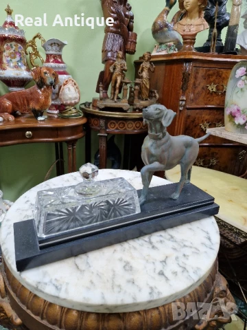 Прекрасна антикварна стара френска метална фигура статуетка , снимка 4 - Антикварни и старинни предмети - 50888501