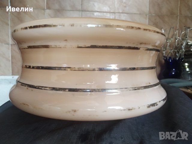 старо стъкло за полилей арт деко, снимка 2 - Полилеи - 29301966