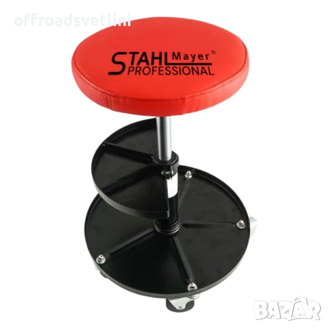 Автомонтьорски стол с амортисьор + поставка за инструменти STAHLMAYER, снимка 2 - Други инструменти - 51056929
