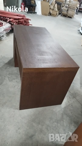 Бюро за офиса или за вкъщи 140/65/73см цвят кафяв - махагон с вградено шкафче, снимка 8 - Бюра - 51230366