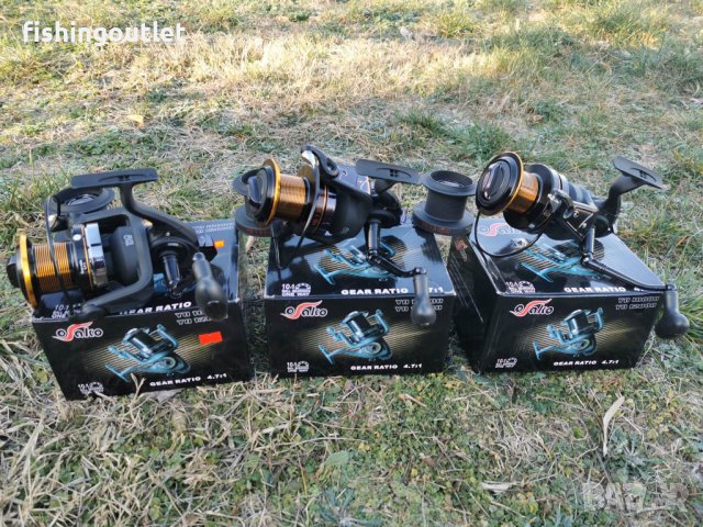 Три шарански макари с червячна предавка размер 12000. Нови !, снимка 2 - Макари - 39088150