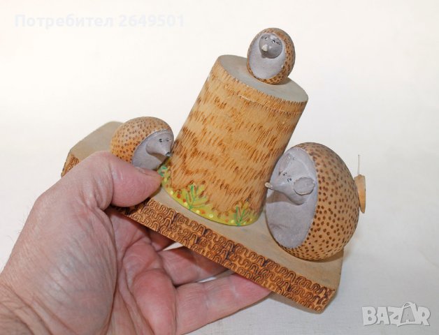 Руски СССР дървени таралежи с кутийка 1970те, снимка 7 - Колекции - 36620376