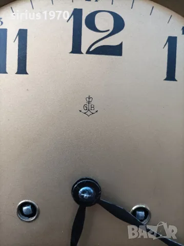 Густав Бекер немски стенен часовник работещ, снимка 3 - Стенни часовници - 49982603