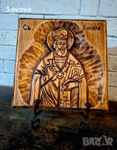 Свети Никола, икона-дърворезба