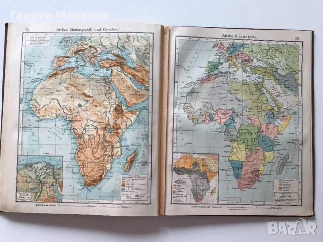 Атлас на света, география на търговията, 1907 г., Германия, снимка 11 - Антикварни и старинни предмети - 31293966