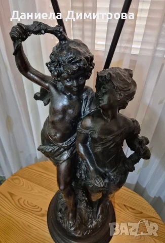 Разкошна и масивна нощна лампа в стил Арт деко, снимка 6 - Други - 50764300