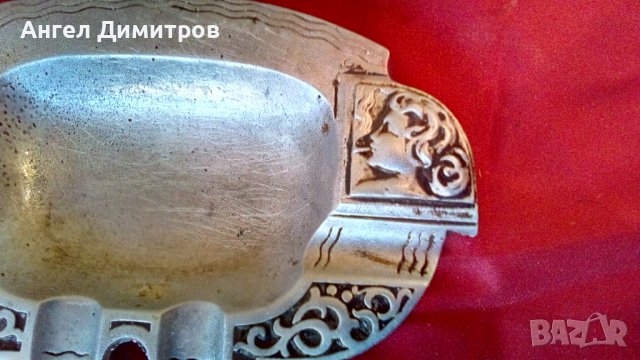Страхотен калаен пепелник , снимка 12 - Антикварни и старинни предмети - 37392645
