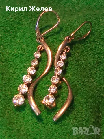 ШАРМАНТНИ СКЪПОЦЕННИ СРЕБЪРНИ ОБЕЦИ РОДИРАНО СРЕБРО 925 с БЛЕСТЯЩ ЮВЕЛИРНО ФАСЕТИРАН ФИАНИТ 49281, снимка 16 - Обеци - 50072773