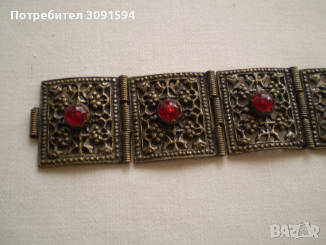 Възрожденска гривна бронз филигран