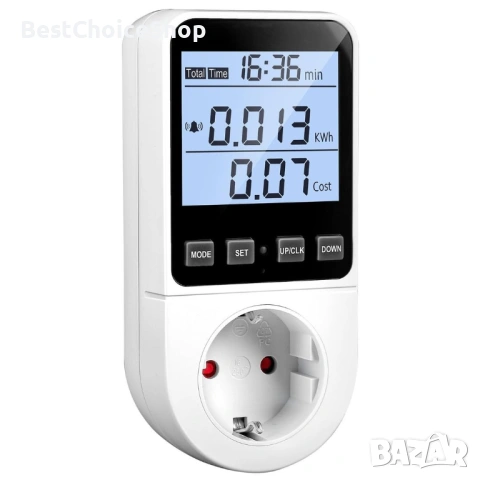 Измервател Електромер (Ватметър) на мощност с 8 режима и подсветка, снимка 7 - Други - 53118863
