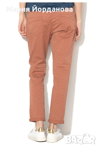 EDC by Esprit - Панталон Чино - Керемидено червен със ситен десен, XS, снимка 2 - Панталони - 51311891