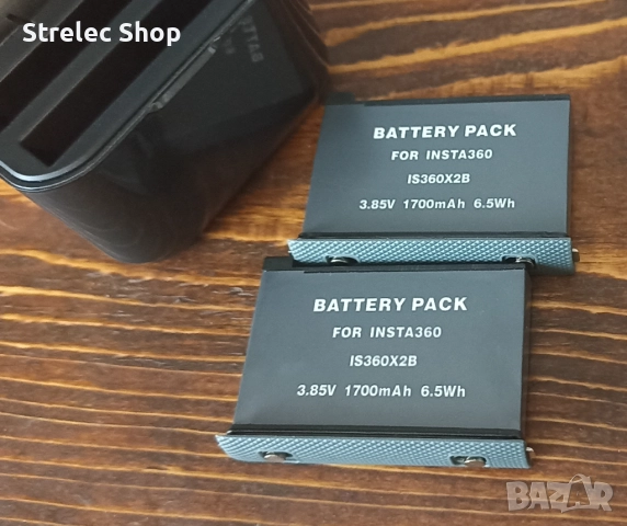 Комплект две батерии IS360X2B + кейс/хъб aMagisn за INSTA360, снимка 4 - Батерии, зарядни - 52050993