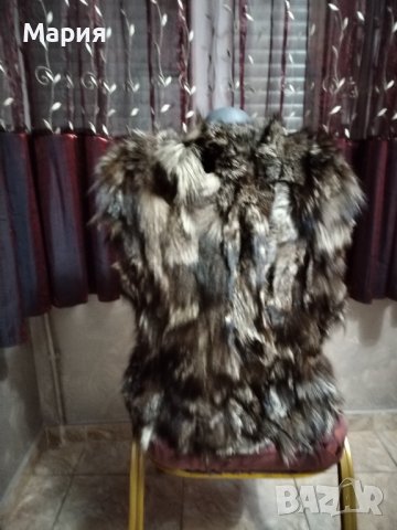  Луксозен дамски елек от лисица, естествен  косъм и кожа, различни видове елеци, болеро , снимка 6 - Елеци - 34084026