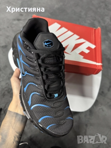 Nike Air Max Plus Black & University Blue, снимка 2 - Маратонки - 56452172