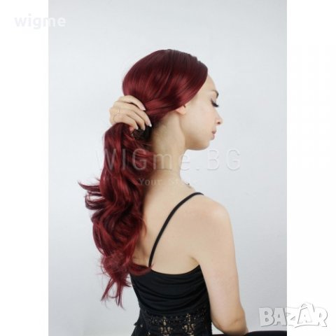 НОВА дълга червена на вълни перука Ребека , снимка 3 - Аксесоари за коса - 23090412