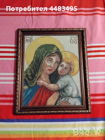 Гоблен Дева Мария , снимка 4 - Гоблени - 53277212