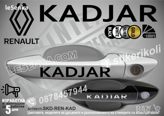 Renault Kadjar стикери дръжки SKD-REN-KAD