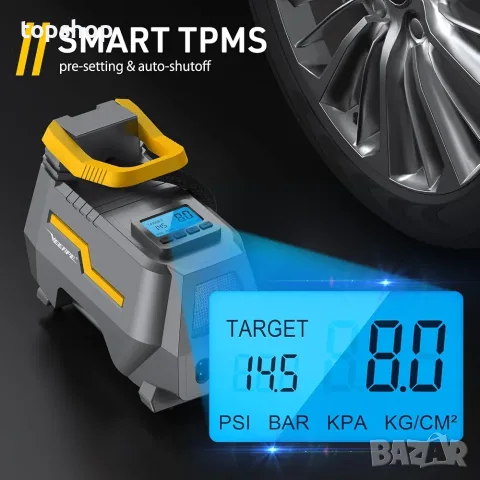 Чисто нов двуканален електрически компресор VEEAPE 150 PSI (12V и 220V)  , снимка 4 - Аксесоари и консумативи - 55752728