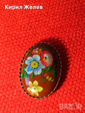 РИСУВАНА РЕТРО АРТ АПЛИКАЦИЯ БРОШКА ВИНТИДЖ 14492, снимка 6 - Други - 30568659