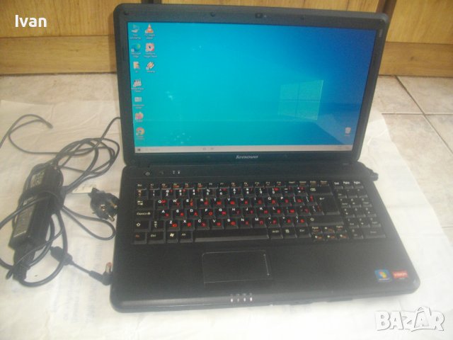 15,6" Lenovo G555-Отличен Лаптоп-AMD Dual Core M320-RAM 4GB-HD 320GB-Win 10-БГ Клавиатура-Леново