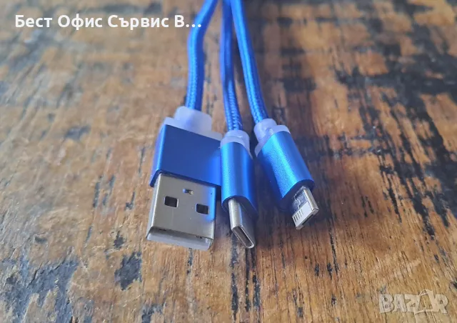 рower bank 10000 mAh, вход/изход тype-C, от син метал алуминий, снимка 6 - Външни батерии - 49249042